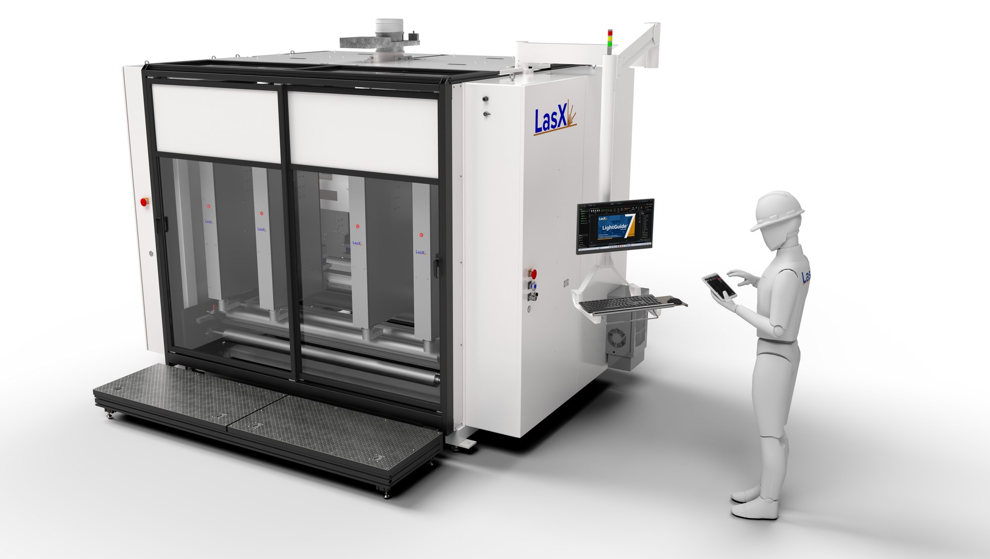 FocusPro roll-to-roll laser processing machine with operator station