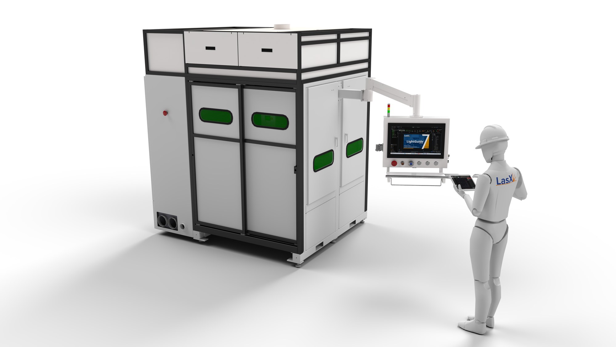 FoilPro roll-to-roll foil laser processing machine with operator station